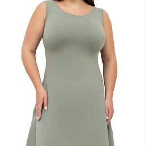 Full Coverage Minted Moss Tank Dress by Exclusively Kristen in 3X